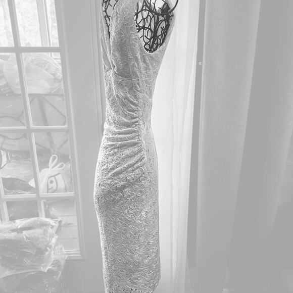 RALPH LAUREN BEAUTIFUL WHITE LACE DRESS S 2 Engagement Wedding Easter Summer - Picture 6 of 10